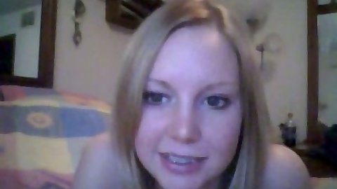 Blonde teem amateur girl slowly takes off bra and panties