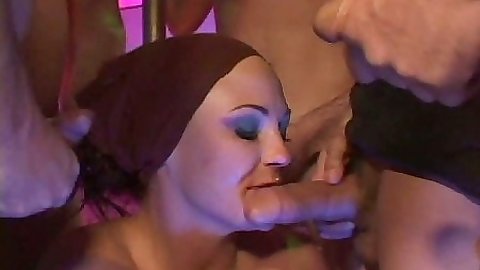 Gang bang fuck for cock filled Venus