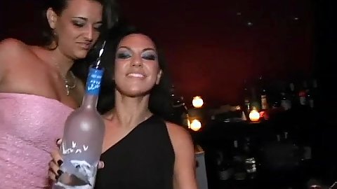 Babes at a party are drunker and showing some tits