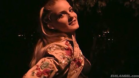 Outdoor Cayenne Klein public night time street pov blowjob