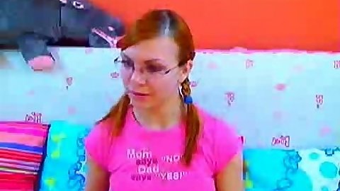 Cute young sweet kiss amateur talking on webcam