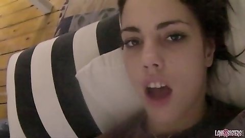 Solo reality brunette hairless pussy masturbation Shana Lane