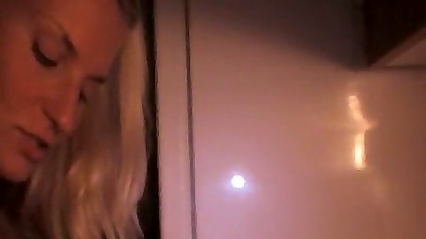Blonde amateur girl does her dishes and soap on ass
