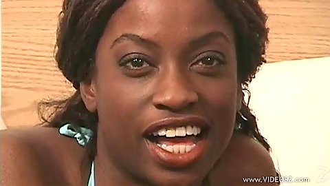 Pov ebony Monique stripping naked revealing small teen titties and pov blowjob