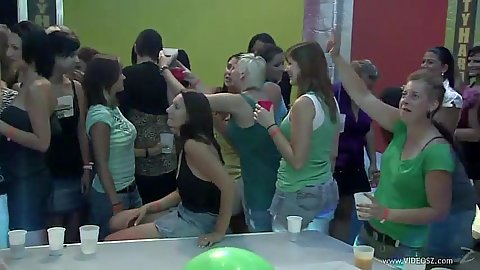 College party time with male stripper coming in