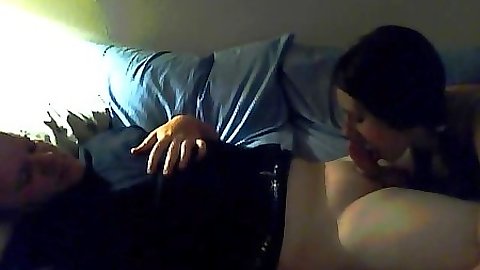 Gf blowjob with Molly on old home video tape
