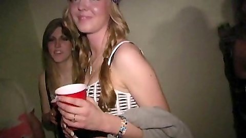 Amateur college cuties come to the party