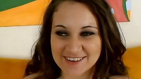 Sexy brunette Sophia Sanchez poses her ass