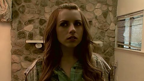 Redhead teen Tati Russo and twins sucking dick